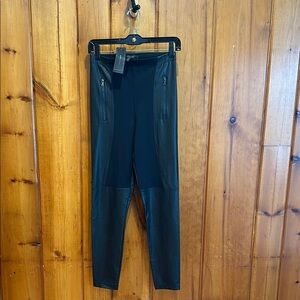 BCBGMaxAzria NWT Women’s Black Faux Leather Leggings Size S